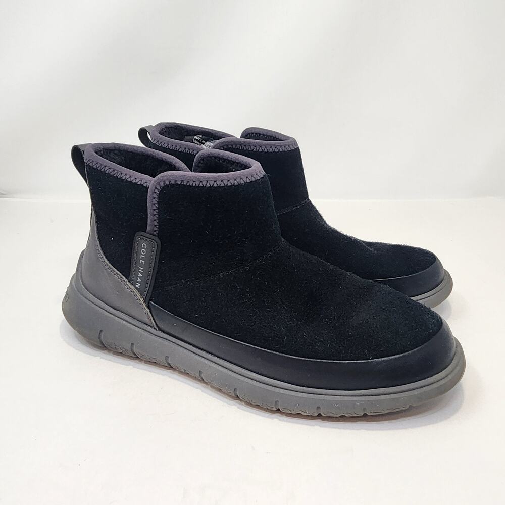 Cole Haan Generation Zerogrand Black Suede Pull On Boots Women Size 9B Casual